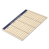 パスワードとはダークブルーとビスクのテンプレート ノートパッド (アングル)