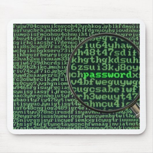 パスワードのために切り刻むこと マウスパッド (正面)