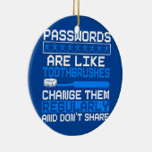 パスワードは歯ブラシのように変更 セラミックオーナメント (右)