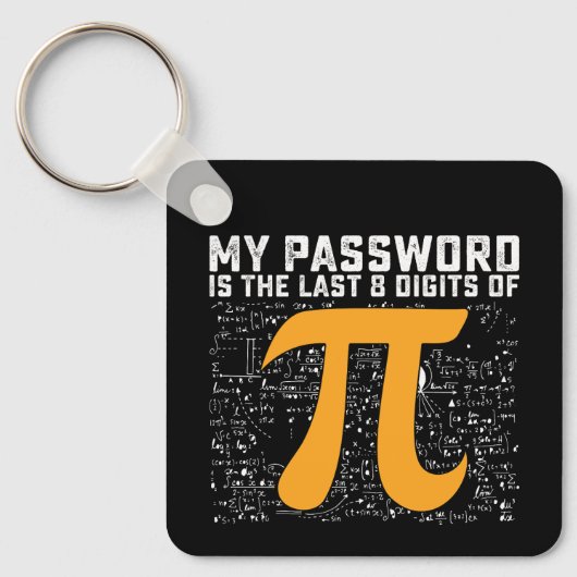 パスワードはPi日の計算の最後の8桁である キーホルダー (正面)