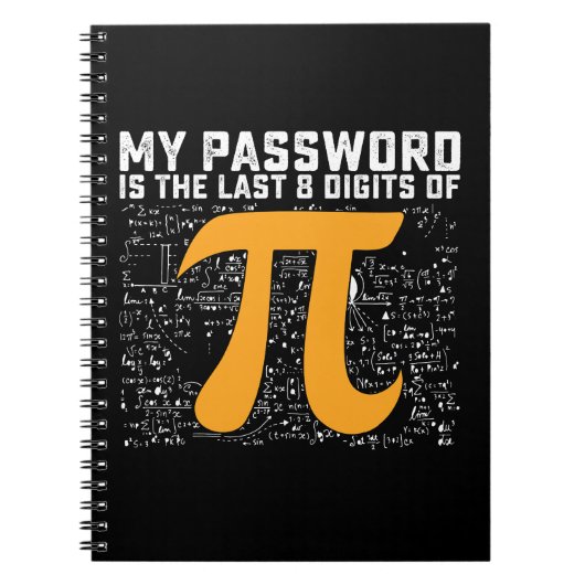 パスワードはPi日の計算の最後の8桁である ノートブック (正面)