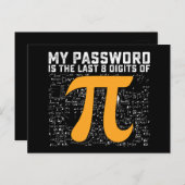パスワードはPi日の計算の最後の8桁である ポストカード (正面/裏面)