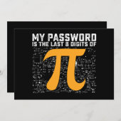 パスワードはPi日の計算の最後の8桁である 招待状 (正面/裏面)