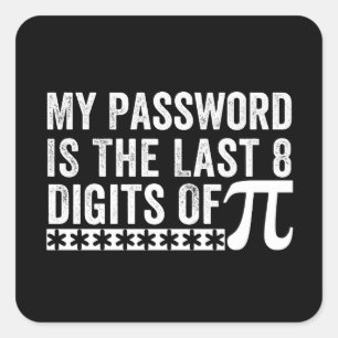 パスワードはPi DAYの最後の8桁である スクエアシール
