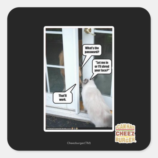 パスワードを入力 スクエアシール (正面)