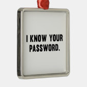 パスワードを知っている メタルオーナメント (右)