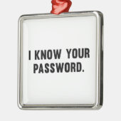 パスワードを知っている メタルオーナメント (左)