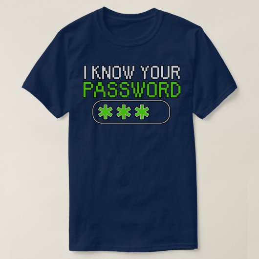 パスワードを知っている Tシャツ (デザイン正面)