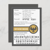 パスワードスパイの誕生会 招待状 (正面/裏面)