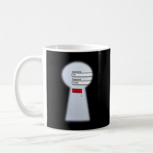 パスワードセキュリティ コーヒーマグカップ (左)