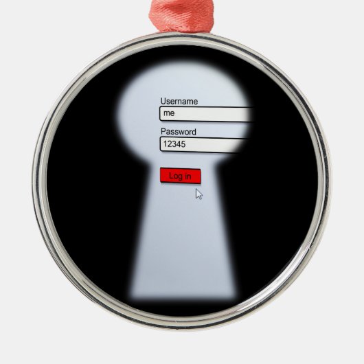 パスワードセキュリティ メタルオーナメント (正面)