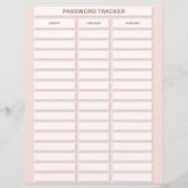 パスワードトラッカー紙シート (裏面)