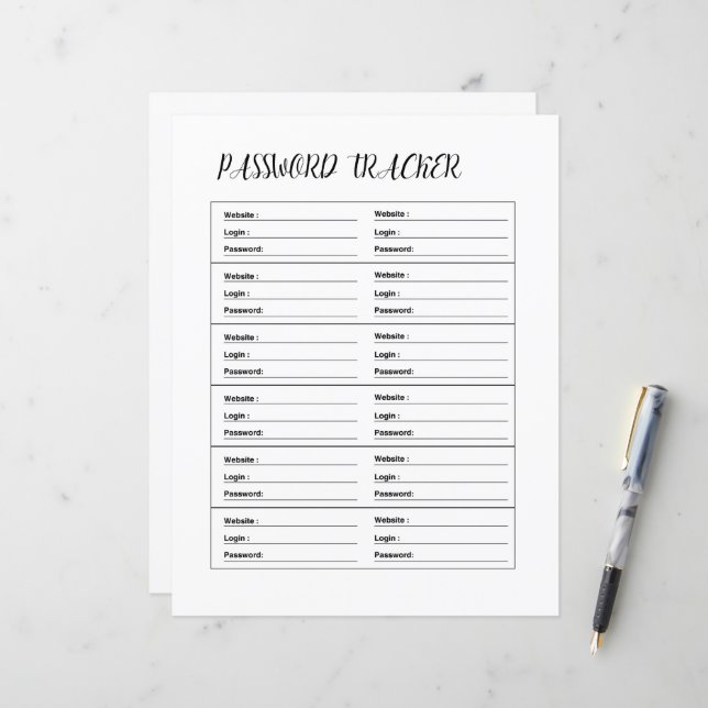 パスワードトラッカー (正面/裏面インサイチュ)