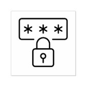 パスワードロックアイコン セルフインキングスタンプ (デザイン)