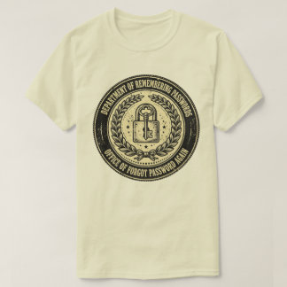 パスワード紛失部署 楽しいITサポート技術者 Tシャツ