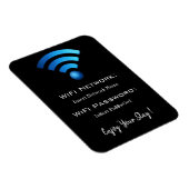 パスワードwifi詳細（黒） マグネット (右側)
