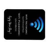 パスワードwifi詳細（黒） マグネット (横)