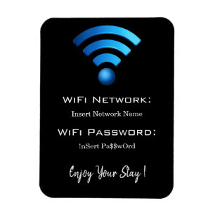 パスワードwifi詳細(黒) マグネット