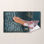 パスーバー足洗浄どのように美しいイザヤ52:7 ハンドタオル (ハンドタオル)