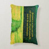 パス引用文の黄色のフィー感動的ルド アクセントクッション (裏面(縦))