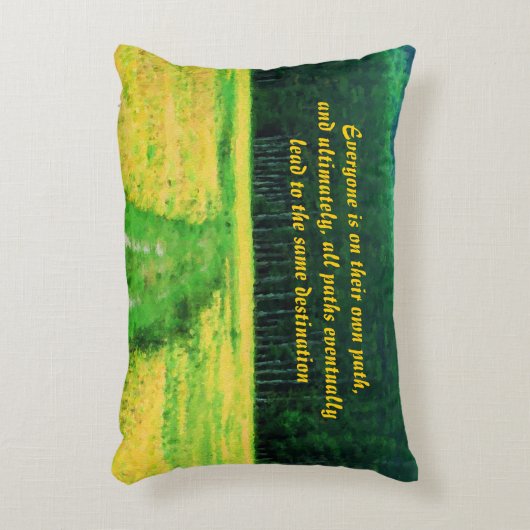 パス引用文の黄色のフィー感動的ルド アクセントクッション (正面(垂直))