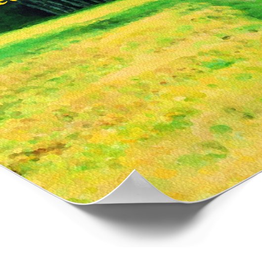 パス引用文の黄色のフィー感動的ルド ポスター (角)