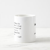 パス：ジェフは何をすればいいの？コーヒーマグ コーヒーマグカップ (中央)