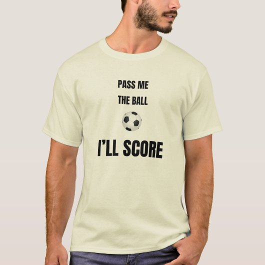 パス・ミー・ザ・ボール サッカーTシャツ Tシャツ (正面)