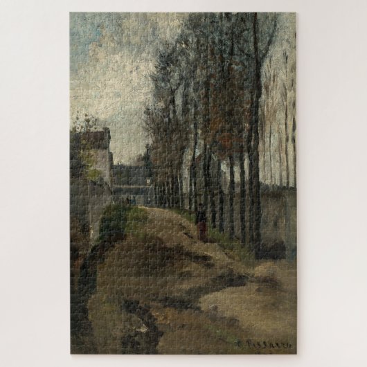 パス、冬の風景(1862)ピサロ ジグソーパズル (縦)