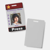 パス–1を押す バッジ (表裏)