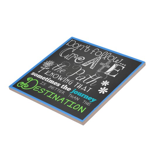 パスChalkboardルックタやる気を起こさせるイルを作成する タイル (側面)