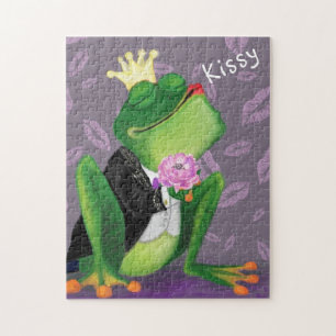 パズルおもしろいカエル王子と花 – Kissy ジグソーパズル