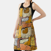 パズルおもしろいキャッツハウスシームレス エプロン (インサイチュ)