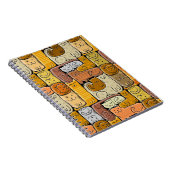 パズルおもしろいキャッツハウスシームレス ノートブック (右側)