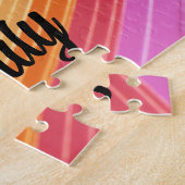 パズルおもしろい5家族の写真と名前 ジグソーパズル (側面)