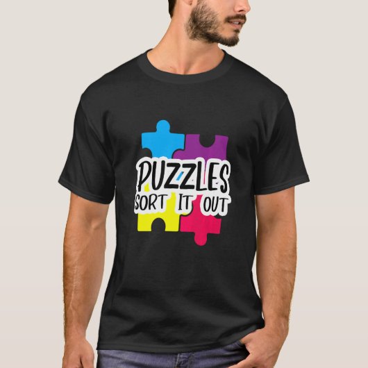 パズルがそれを分類する Tシャツ (正面)