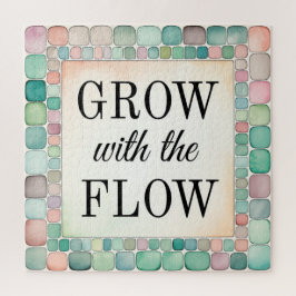 パズルが流れ引用文で成長す感動的る ジグソーパズル