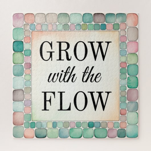 パズルが流れ引用文で成長す感動的る ジグソーパズル (縦)