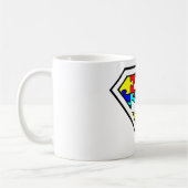 パズルすごいパワー自閉症意識 コーヒーマグカップ (左)