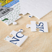 パズルとイリノイ州旗州 ジグソーパズル (側面)