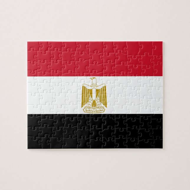 パズルとエジプト国旗 ジグソーパズル (横)