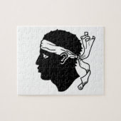 パズルとコルシカ国旗 ジグソーパズル (横)