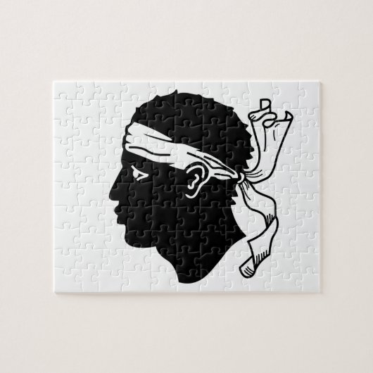 パズルとコルシカ国旗 ジグソーパズル (横)