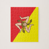 パズルとシチリア州旗，イタリア ジグソーパズル (縦)