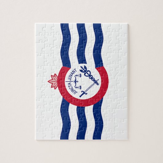パズルとシンシナティ州旗 ジグソーパズル (縦)