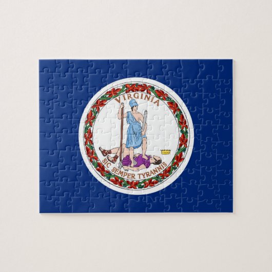 パズルとバージニア州旗州 ジグソーパズル (横)