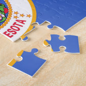 パズルとミネソタ州旗州 ジグソーパズル (側面)