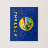 パズルとモンタナ州旗州 ジグソーパズル (縦)