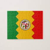 パズルとロサンゼルス州旗,カリフォルニア州 ジグソーパズル (横)