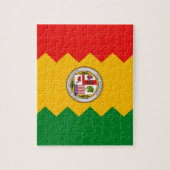 パズルとロサンゼルス州旗，カリフォルニア州 ジグソーパズル (縦)